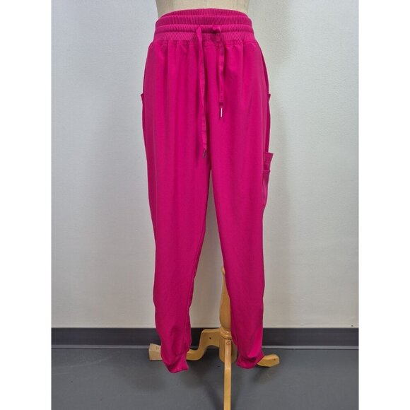 WHITECROSS FIT Women's Lg NWT 2 Piece Scrub Set Pants & Jacket Fuchsia Stretch - Picture 3 of 16